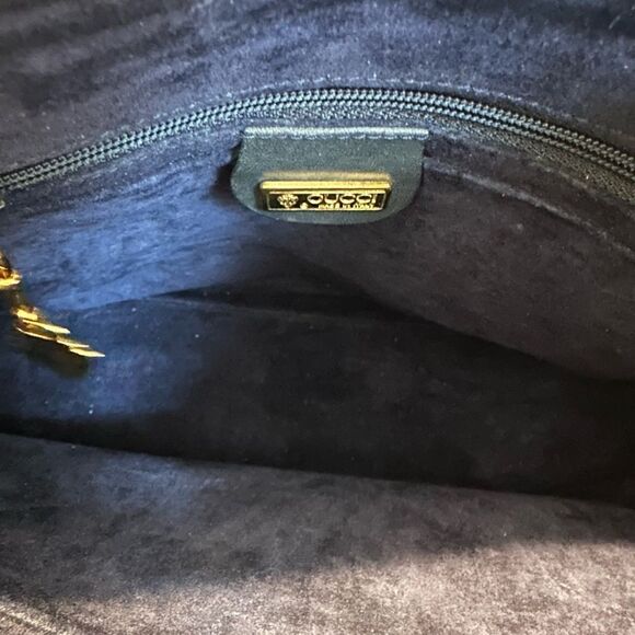 Gucci Navy and Red Crossbody Bag with Gold-Tone Hardware - Picture 14 of 16